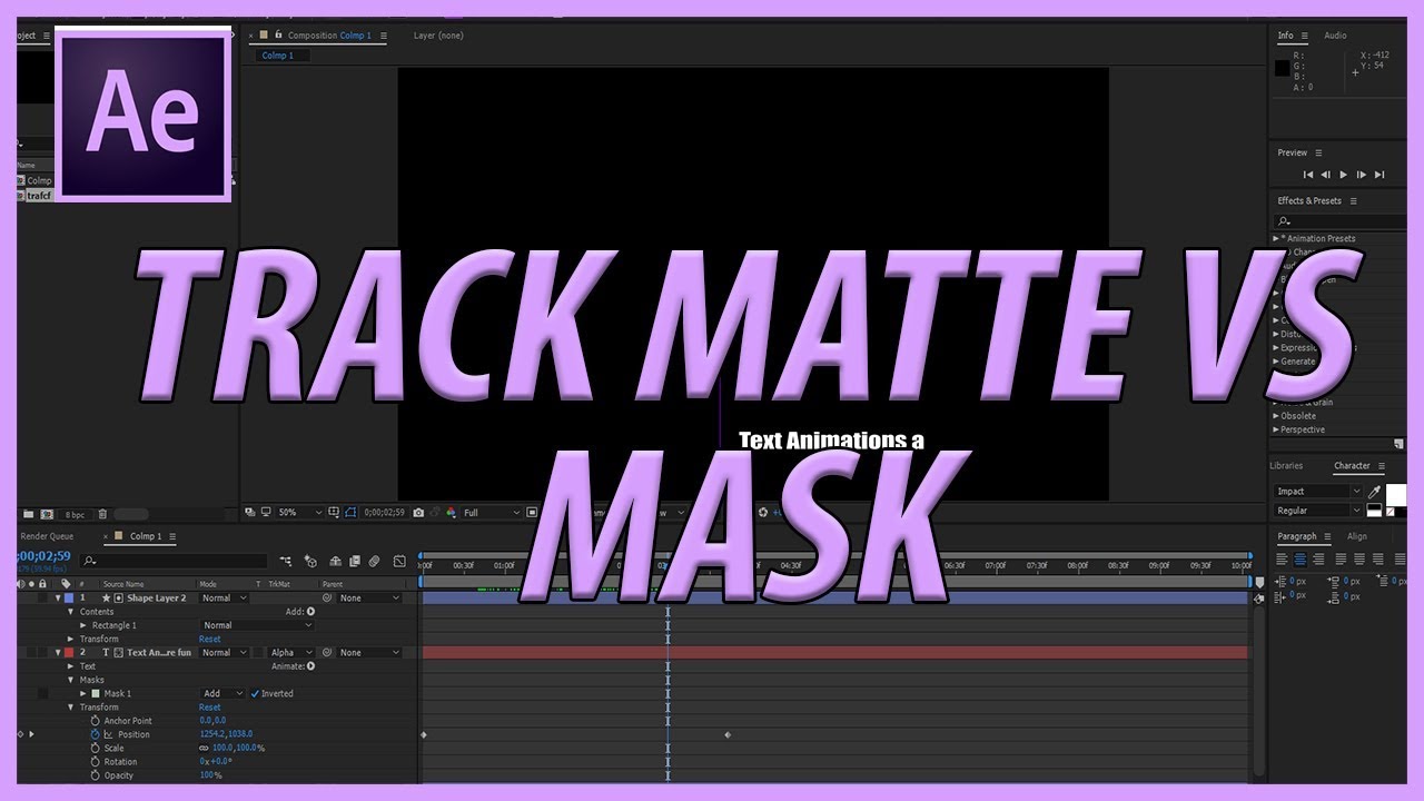 What is the Difference Between Track Matte and Mask in Adobe After