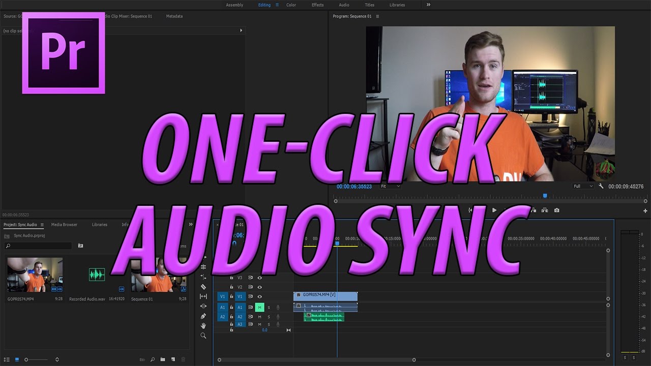 Quickly Synchronize Audio in Adobe Premiere Pro CC Adobemasters